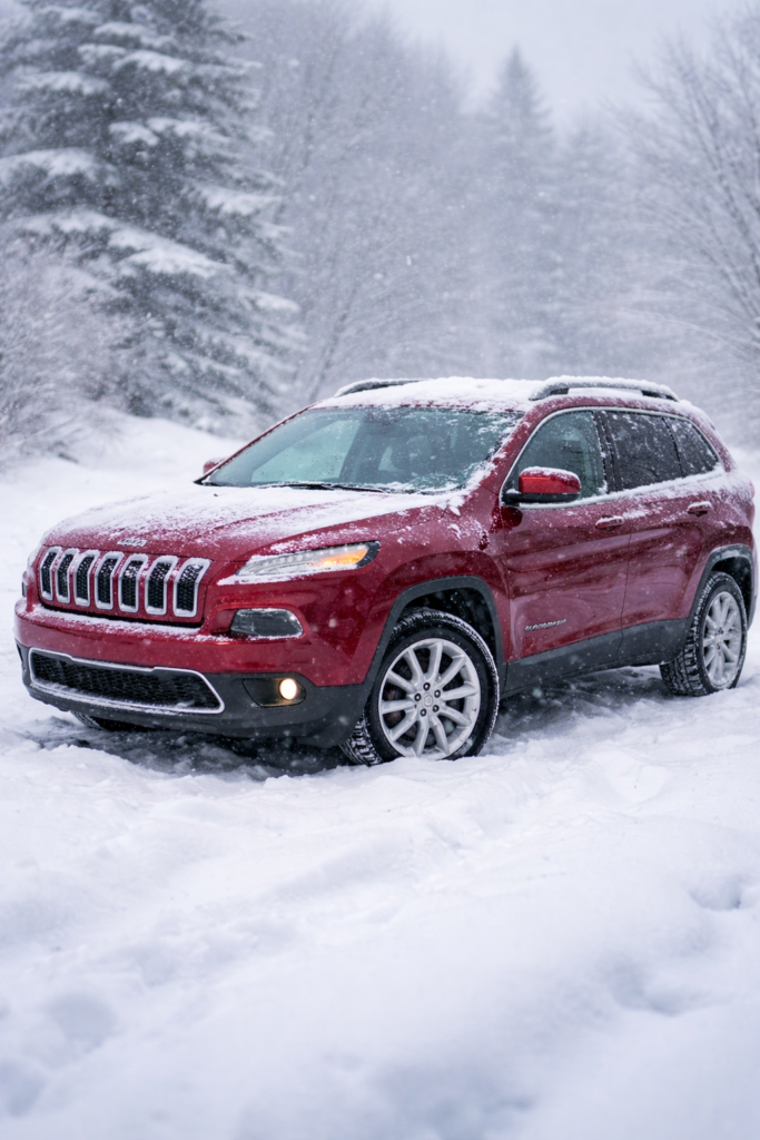 inspection pré achat d'un jeep cherokee 2016 avant l'achat, vérification mécanique complète en conditions hivernales