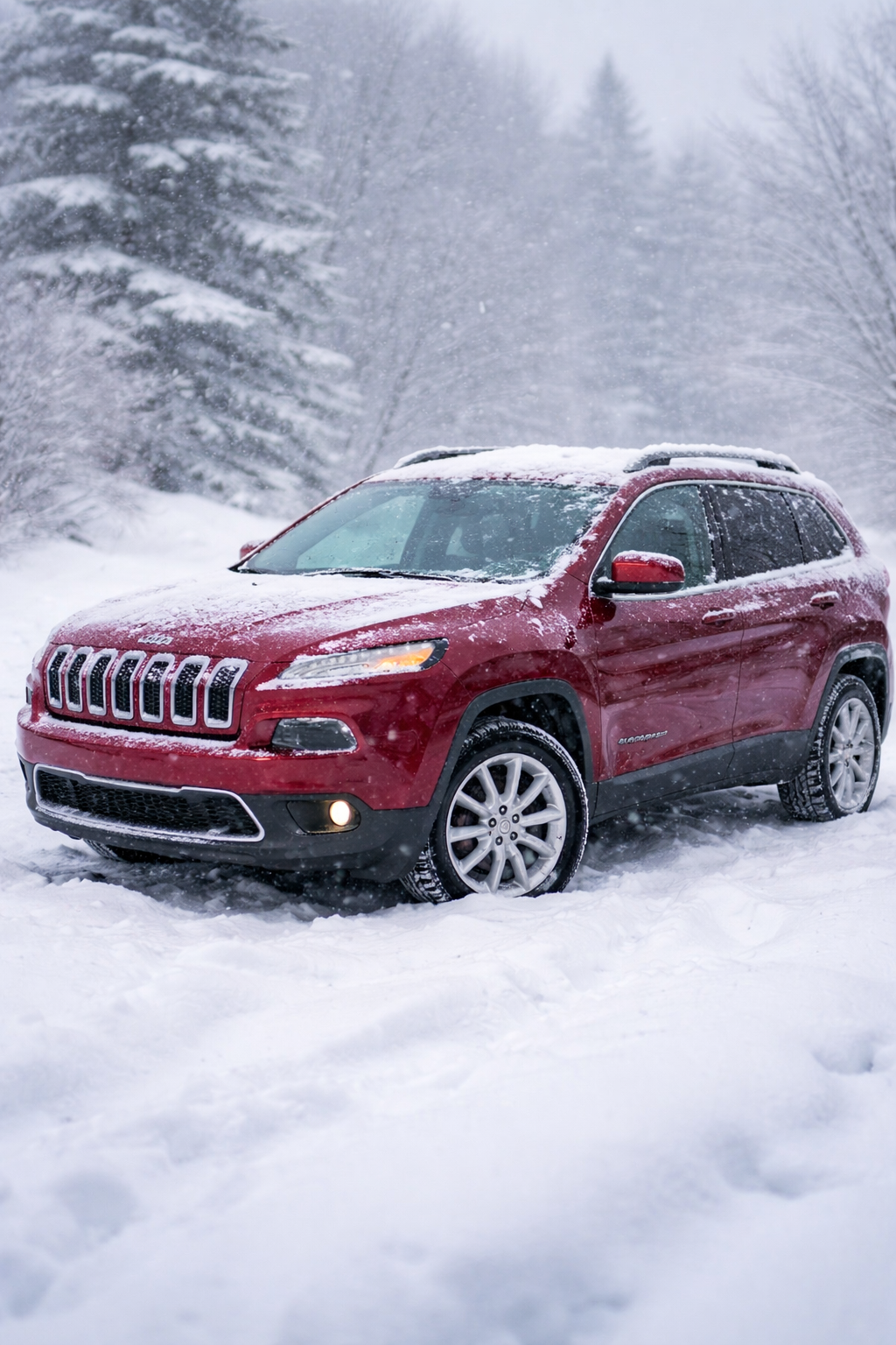 inspection pré achat d'un jeep cherokee 2016 avant l'achat, vérification mécanique complète en conditions hivernales